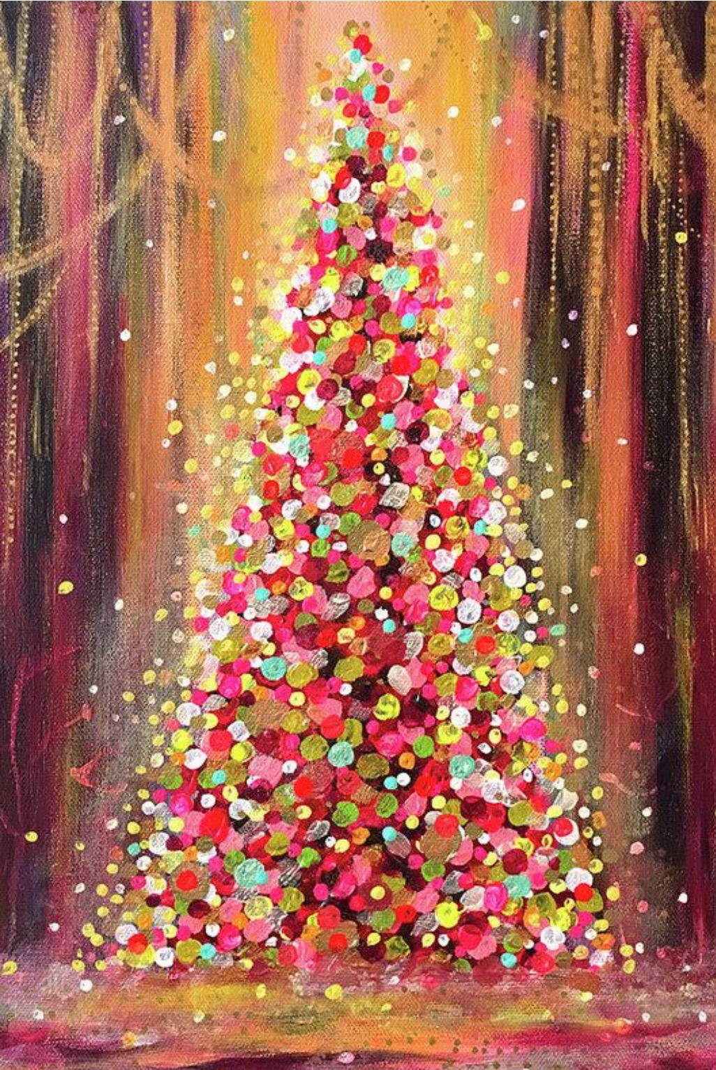 Bejeweled Christmas Tree with Garland